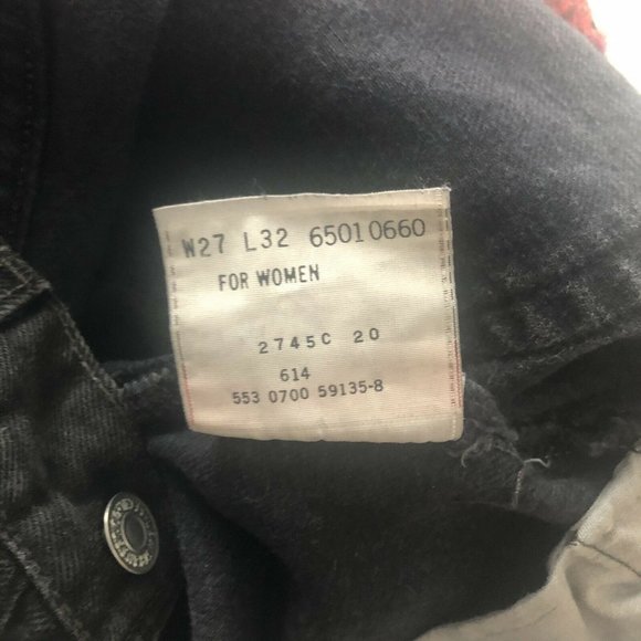 $168 LEVI'S Authorized Vintage 501 Original Straight Leg Jeans Faded Black 26 - Picture 12 of 12